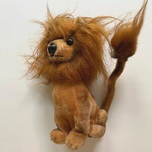 Mohair Kamar Lion Plush Stuffed Animal Japanese Cute Toy 1960s Glass Eyes 1967
